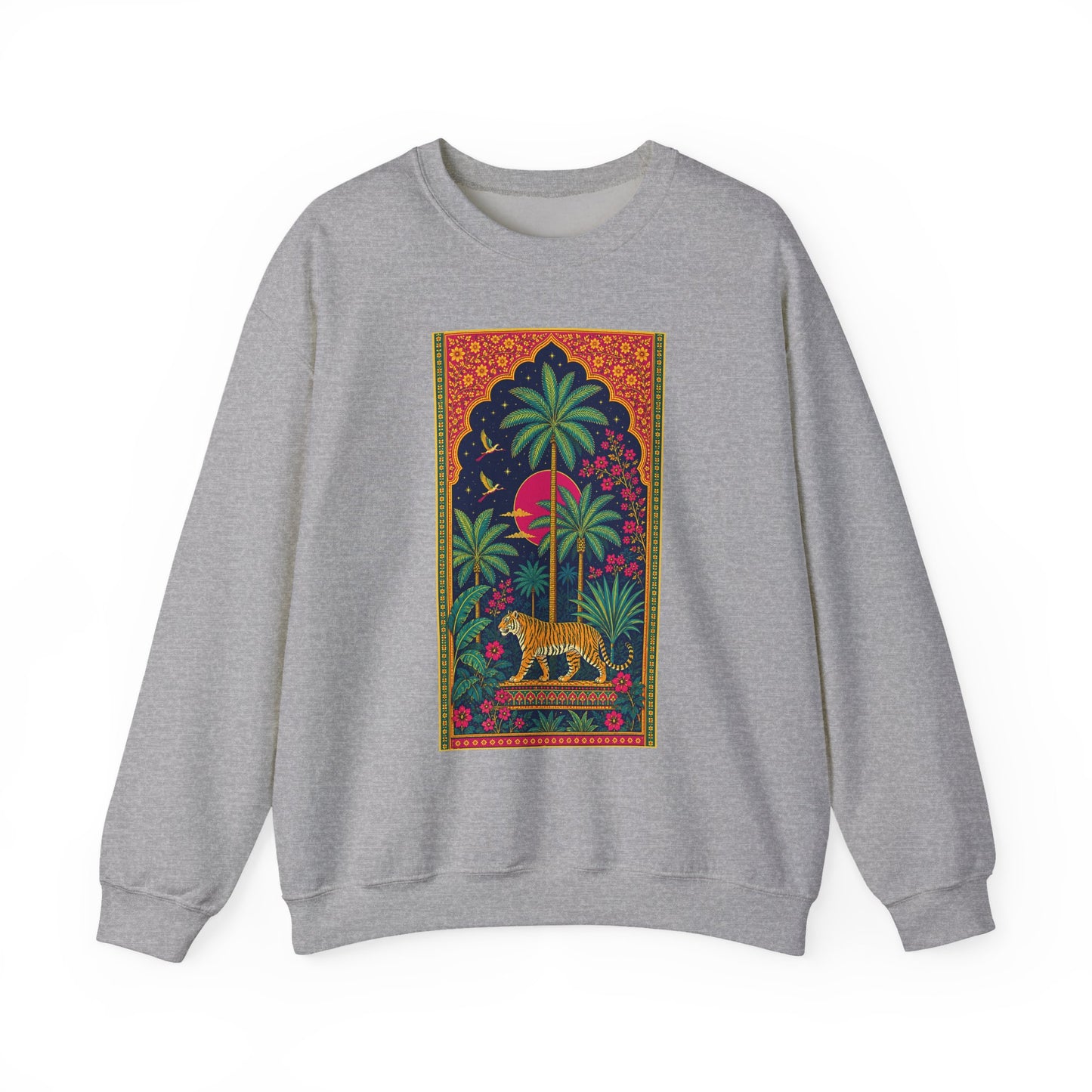 Desi Heritage Jungle Graphic Crewneck Sweatshirt
