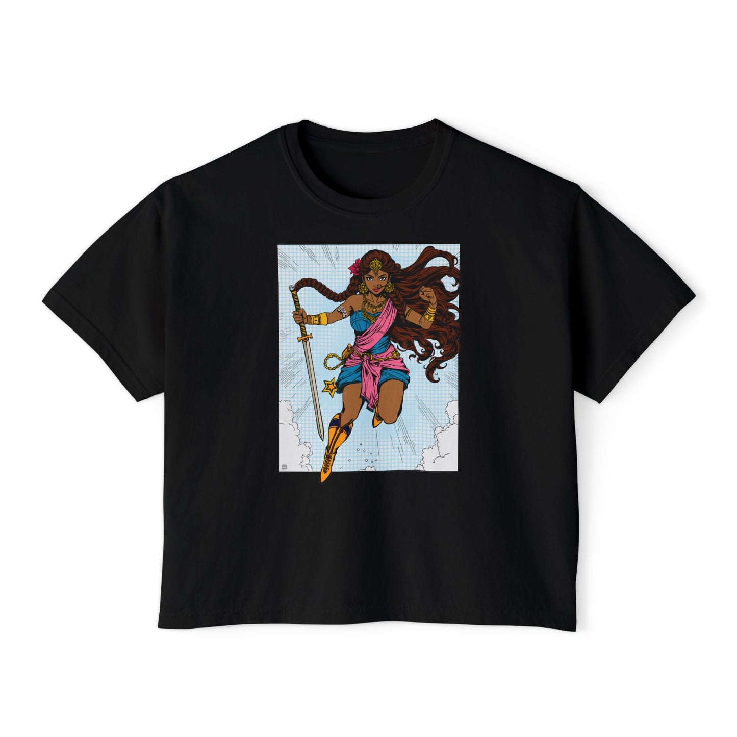 Bollywood Desi Super Girl Boxy Tee