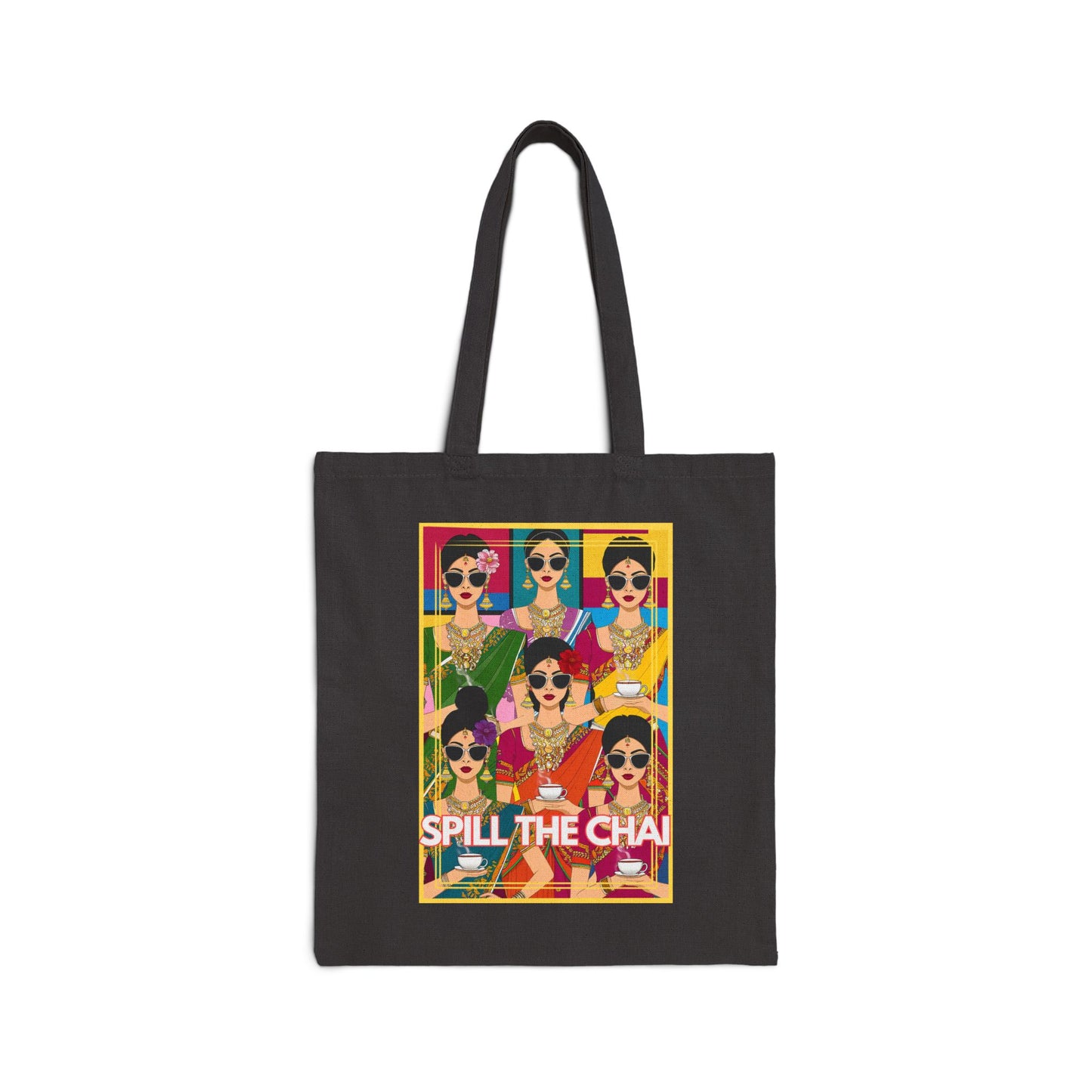 Spill The Chai Bollywood Cotton Canvas Tote Bag