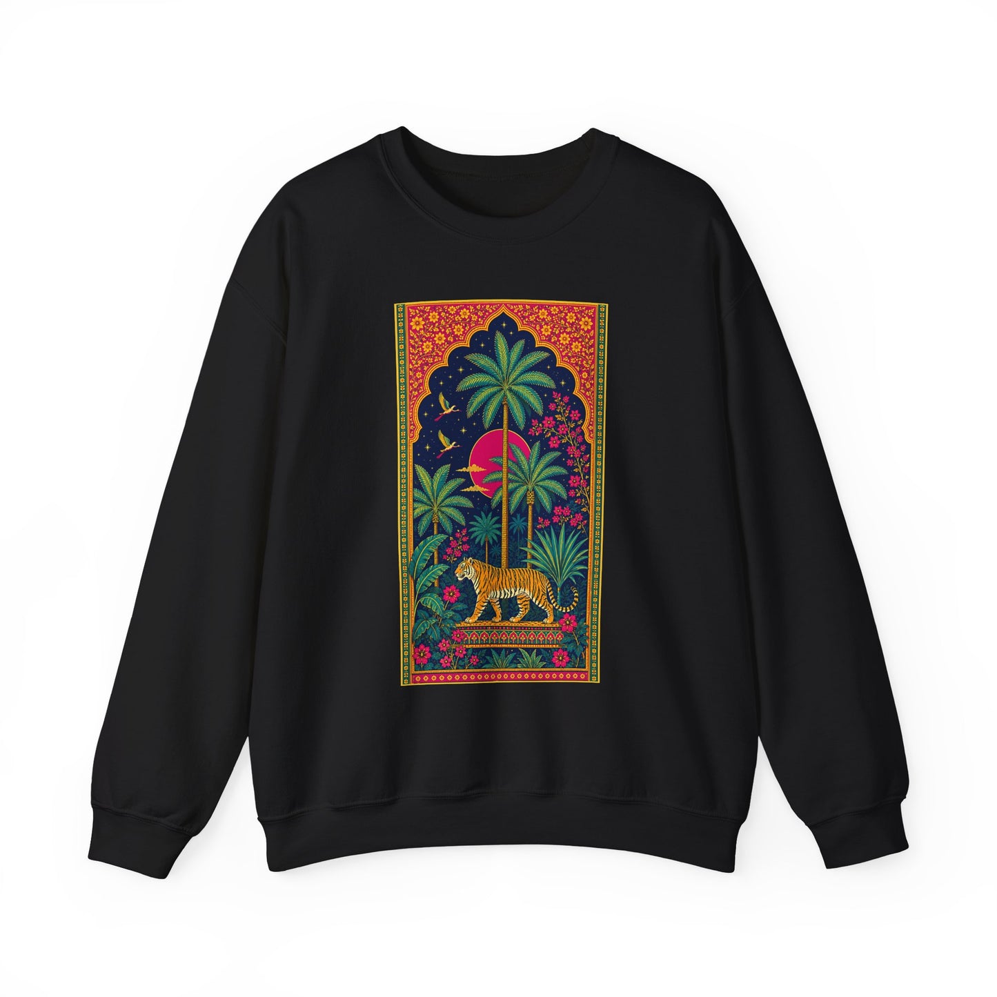 Desi Heritage Jungle Graphic Crewneck Sweatshirt