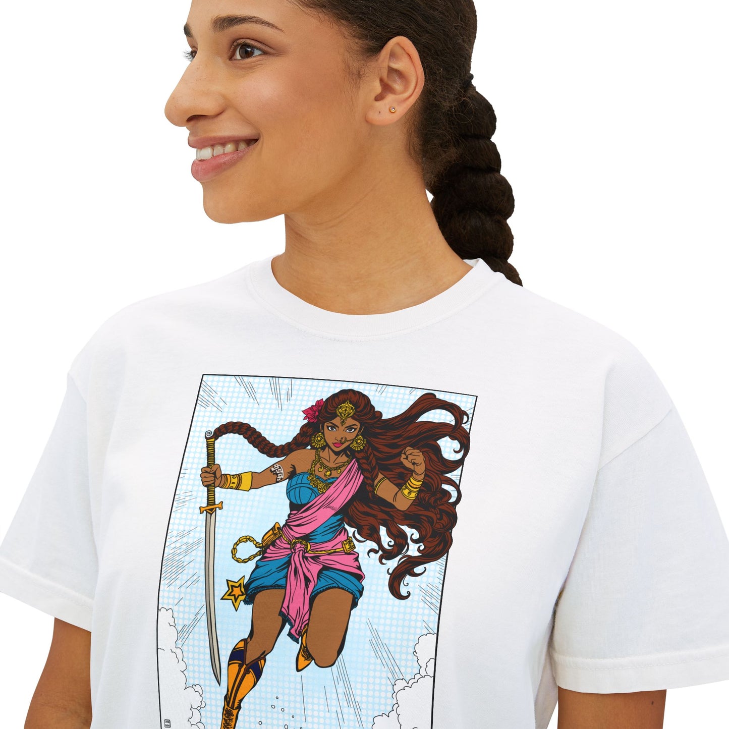 Bollywood Desi Super Girl Boxy Tee
