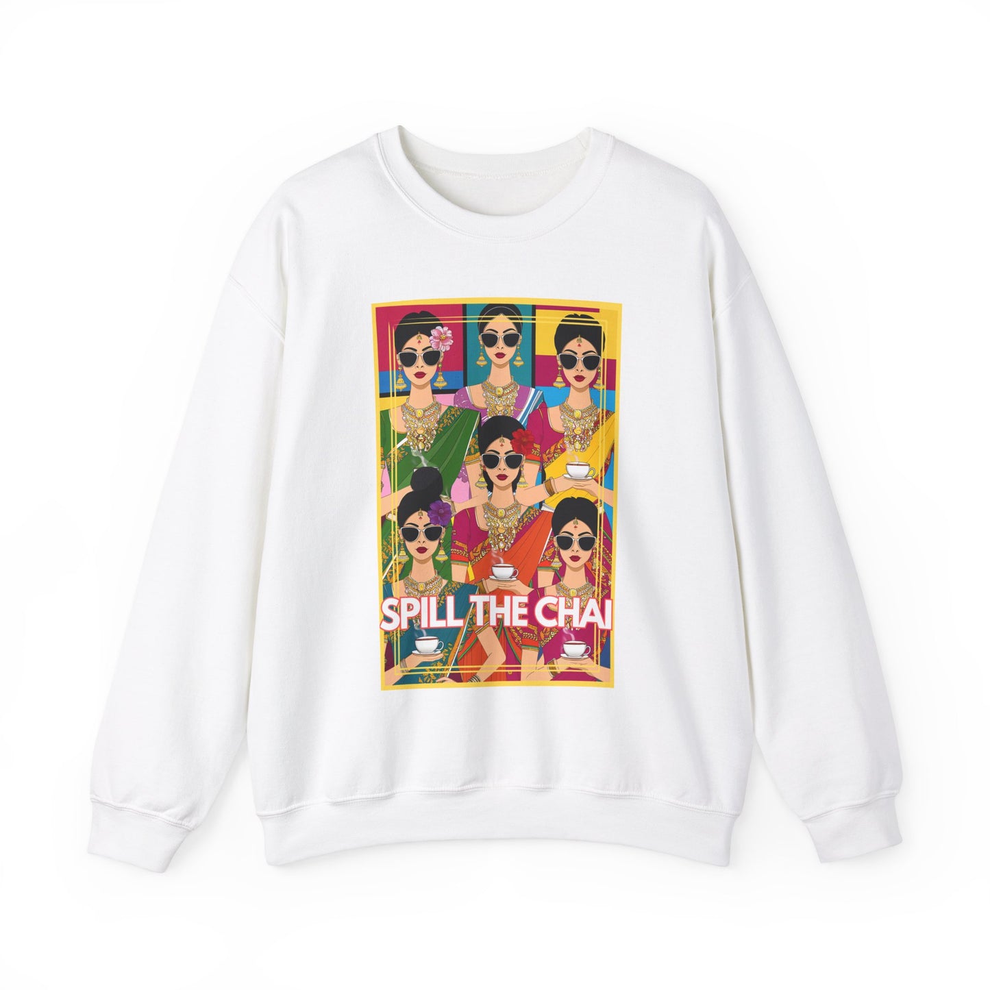 Bollywood Spill The Chai South Asian Crewneck Sweatshirt