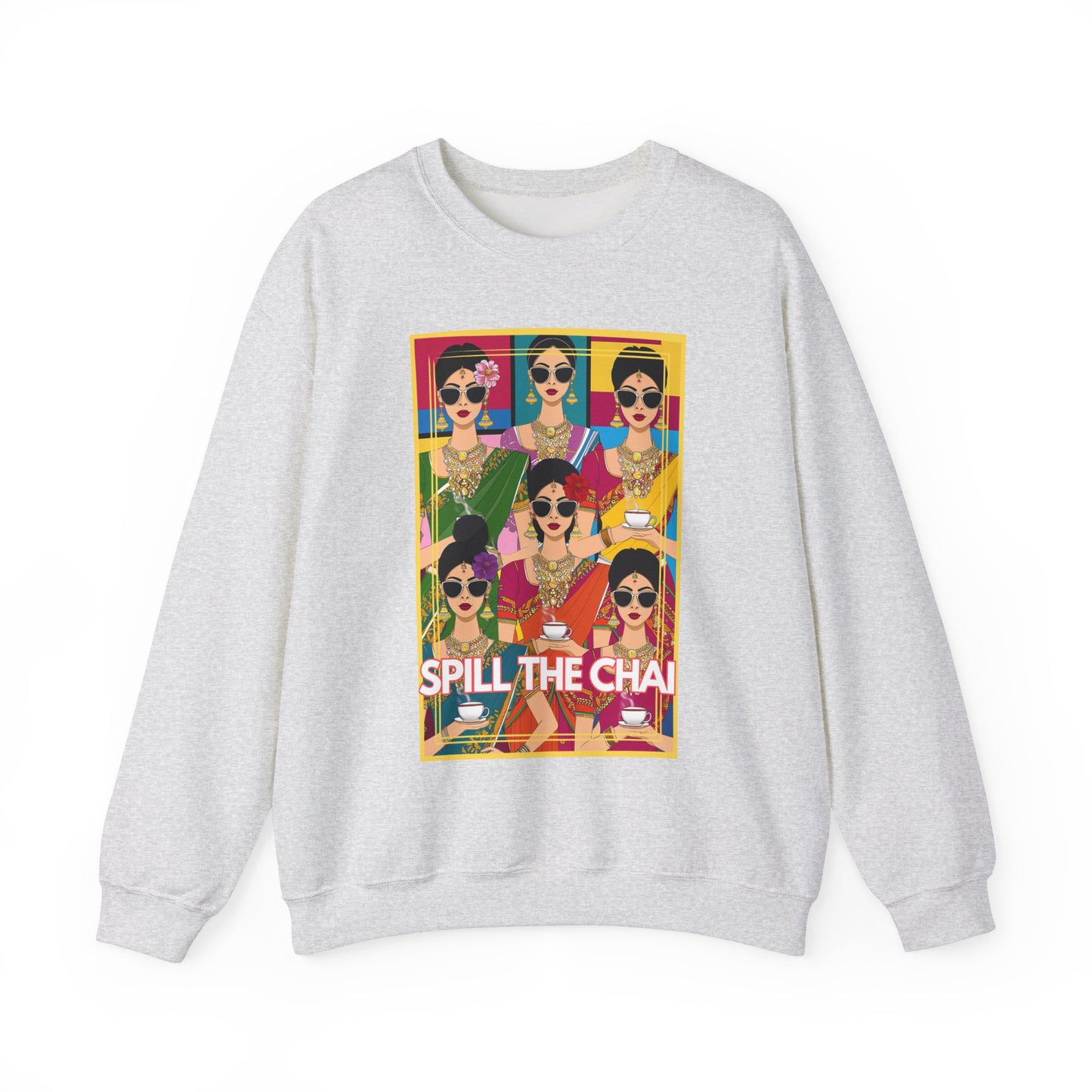 Bollywood Spill The Chai South Asian Crewneck Sweatshirt