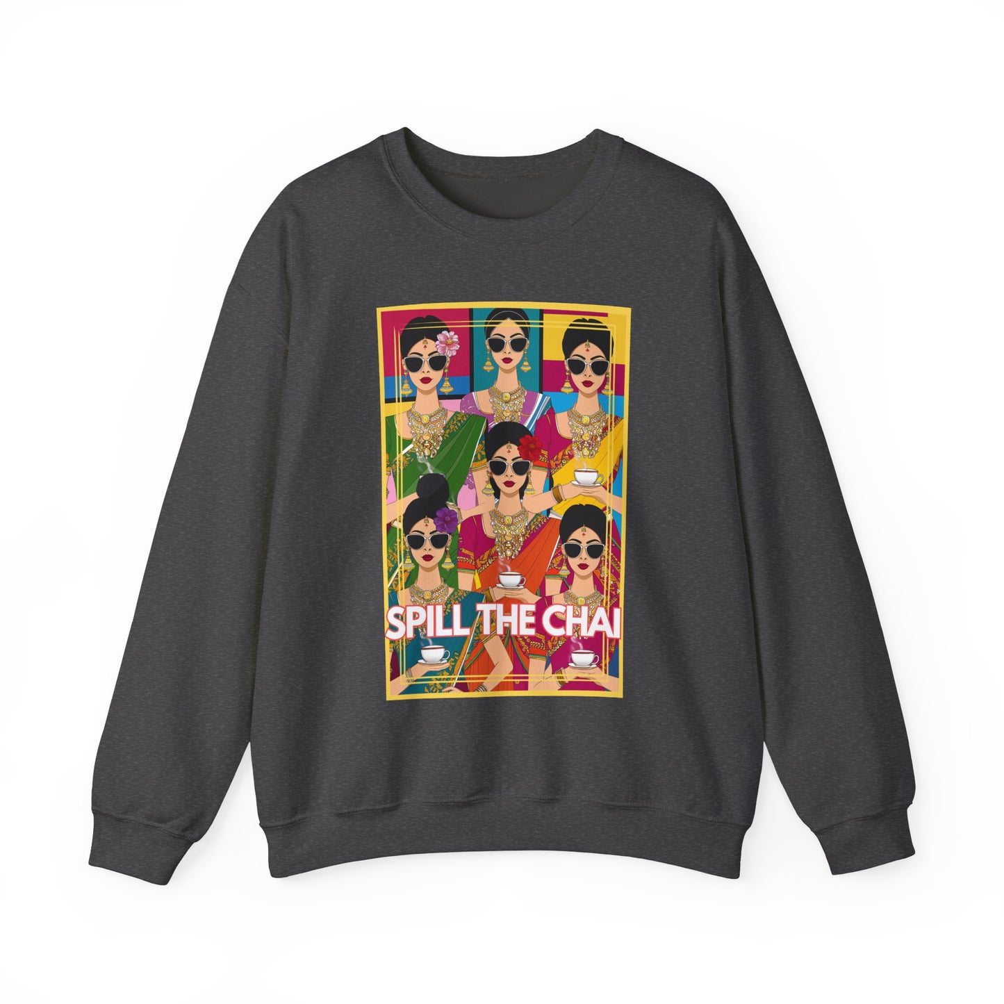 Bollywood Spill The Chai South Asian Crewneck Sweatshirt