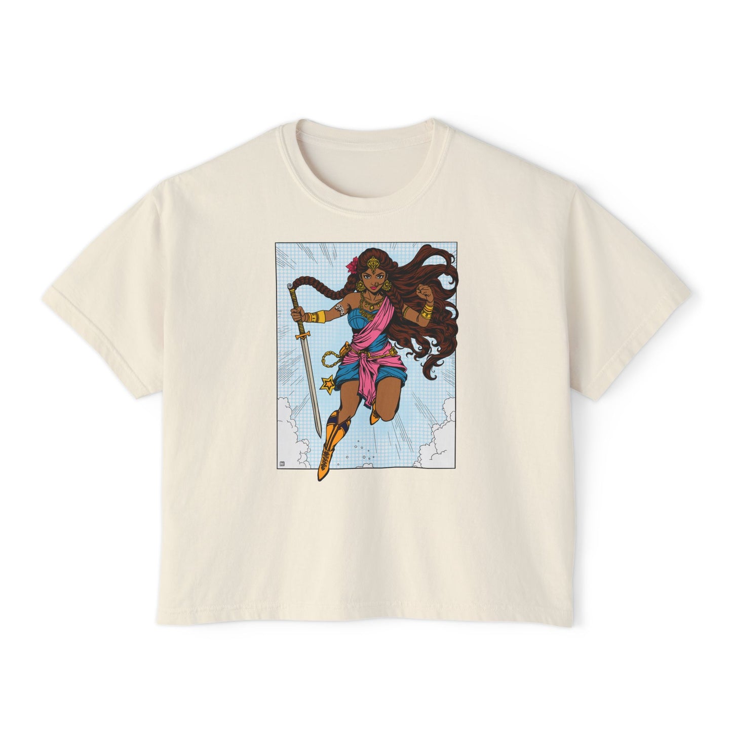 Bollywood Desi Super Girl Boxy Tee
