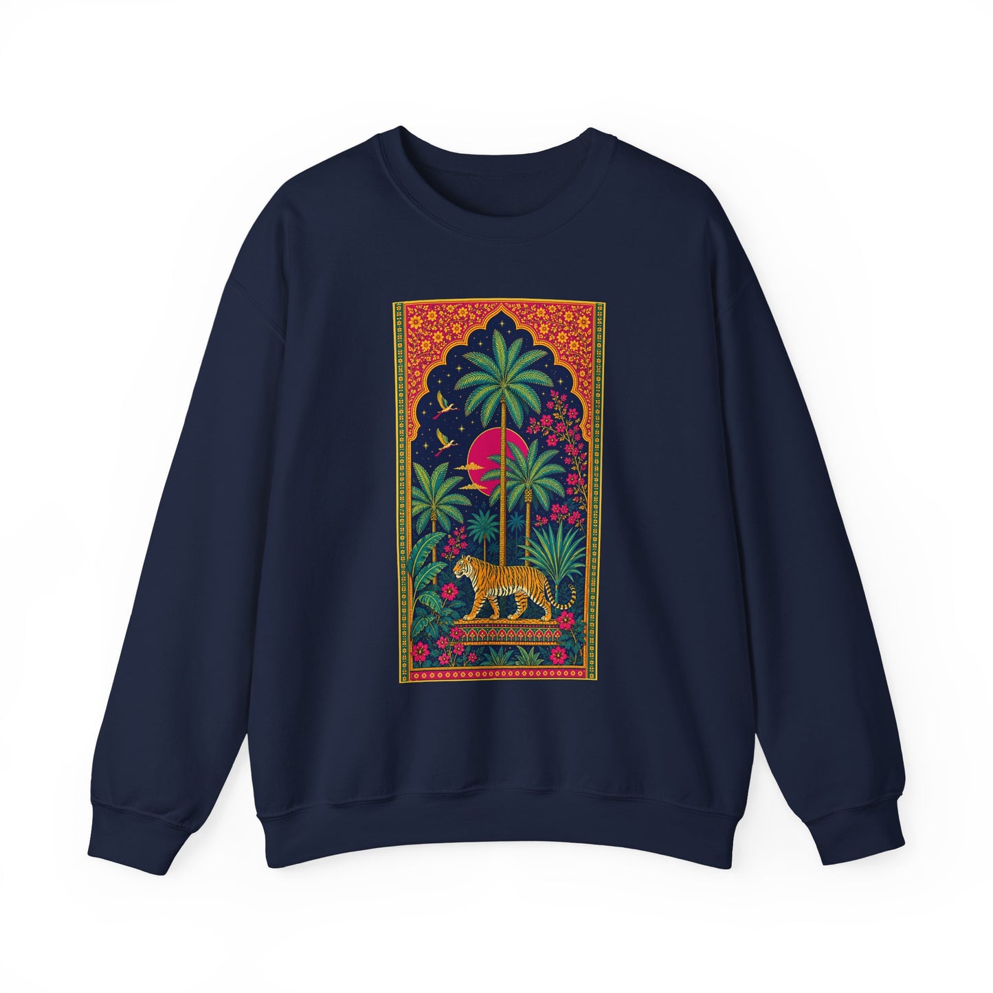 Desi Heritage Jungle Graphic Crewneck Sweatshirt