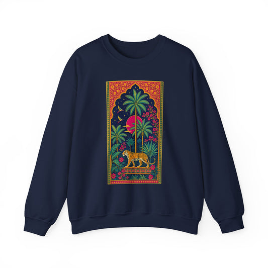 Desi Heritage Jungle Graphic Crewneck Sweatshirt