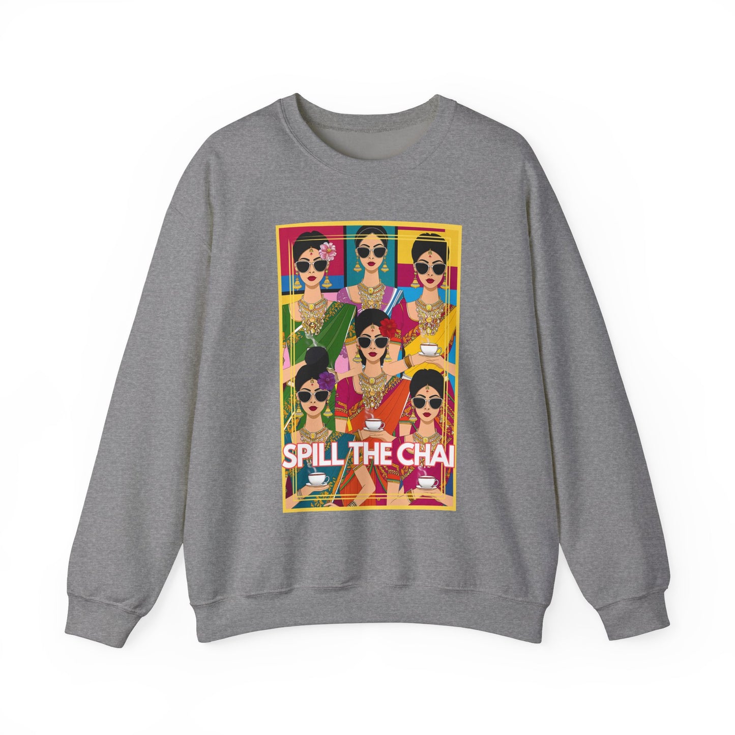 Bollywood Spill The Chai South Asian Crewneck Sweatshirt