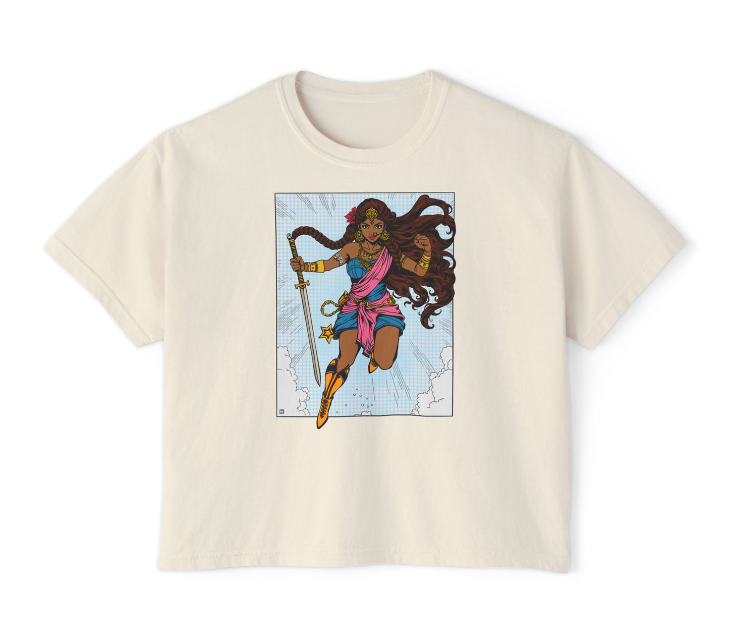 Bollywood Desi Super Girl Boxy Tee